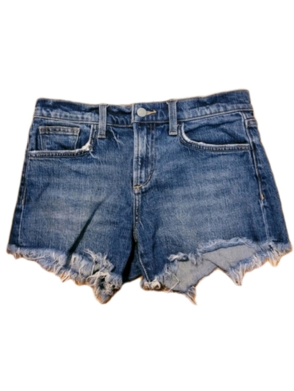 Joe's Jean Shorts Womens 25 Medium Wash Fringe Retro Grunge Revival